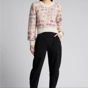 NWT LoveShackFancy Heirloom Jacquard Kirsten Wool & Alpaca-Blend Pullover